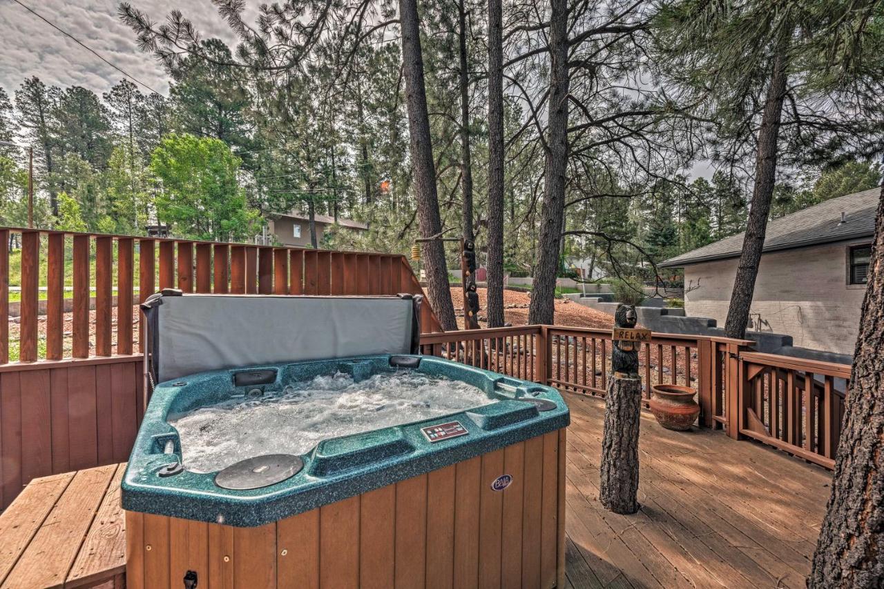 Cozy Ruidoso Cabin With Private Hot Tub And Large Deck المظهر الخارجي الصورة